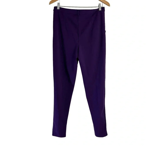 Windsor Eggplant Purple Skinny Trouser Pants Size Large Stretch Pockets Career - Picture 3 of 11